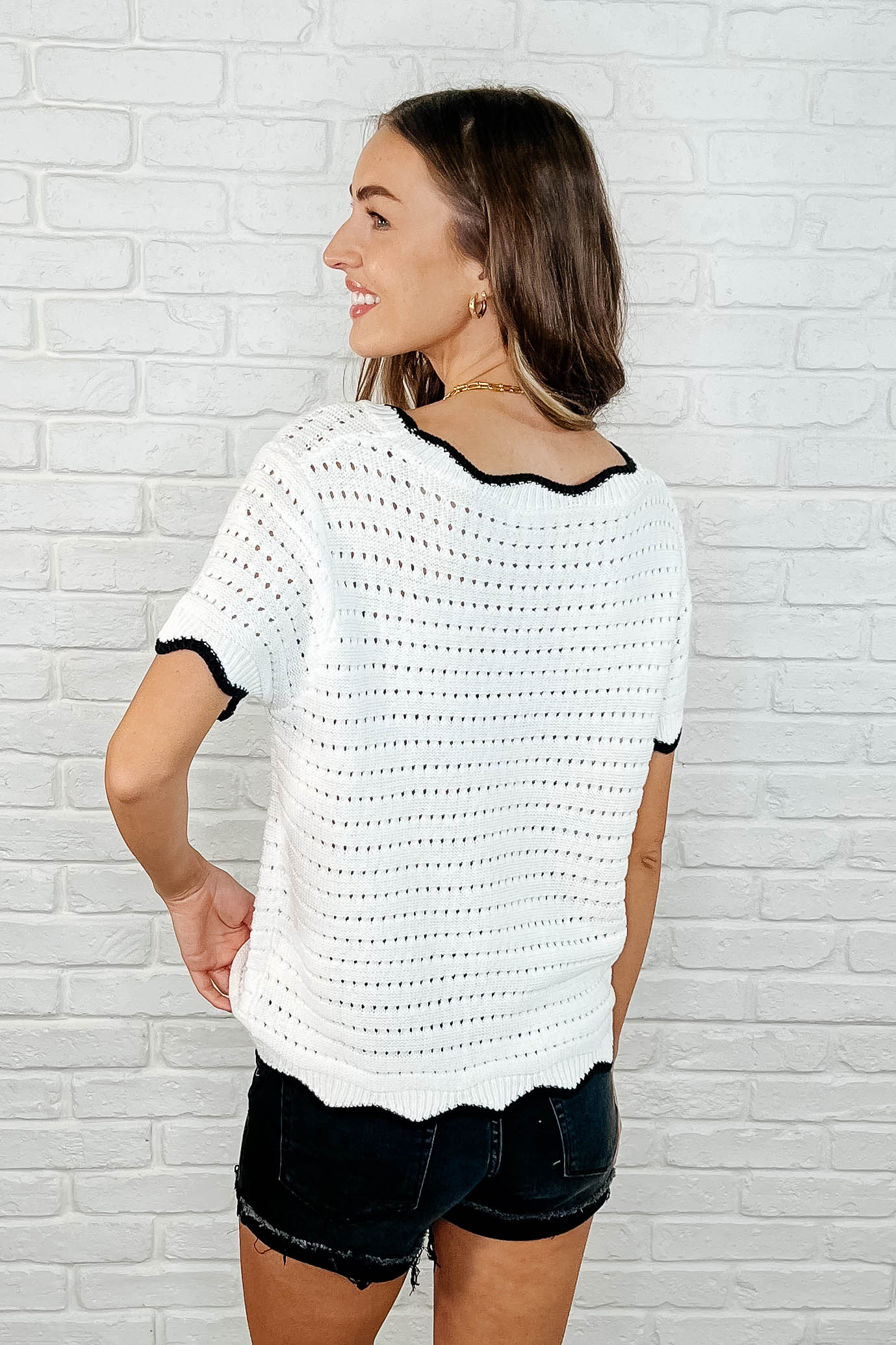 Anita Knit Top in White