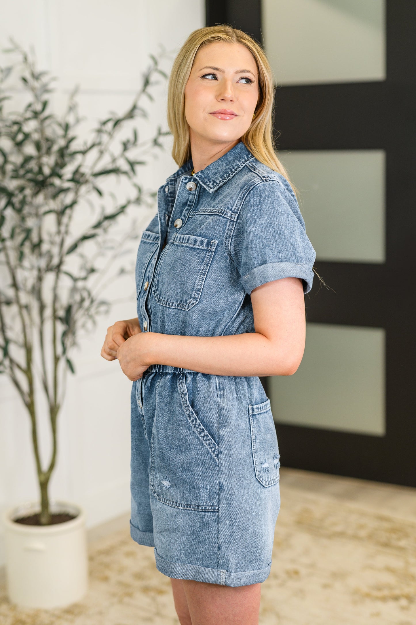 Deidra Denim Romper