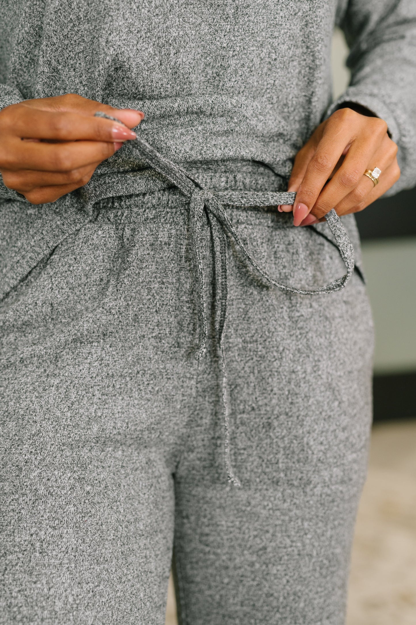 Miss Cozy Top and Bottom Set in Black