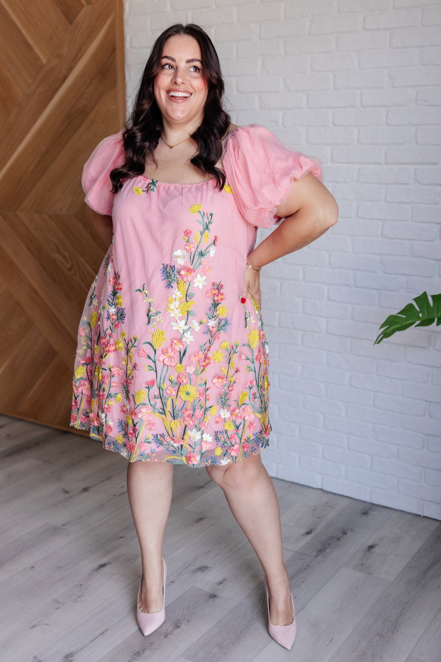 Cherie Balloon Sleeve Dress