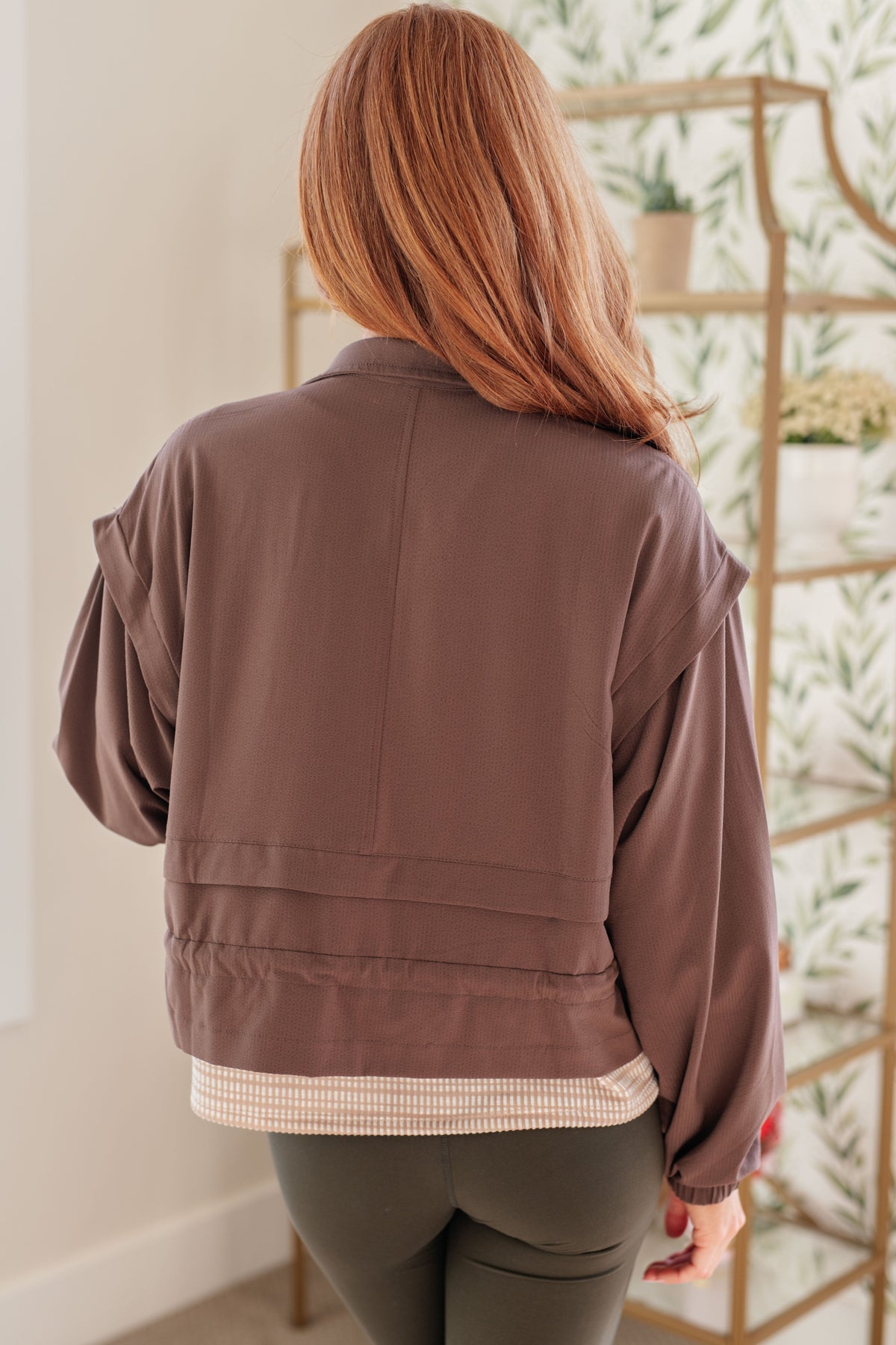 Sammi Cropped Jacket in Brown