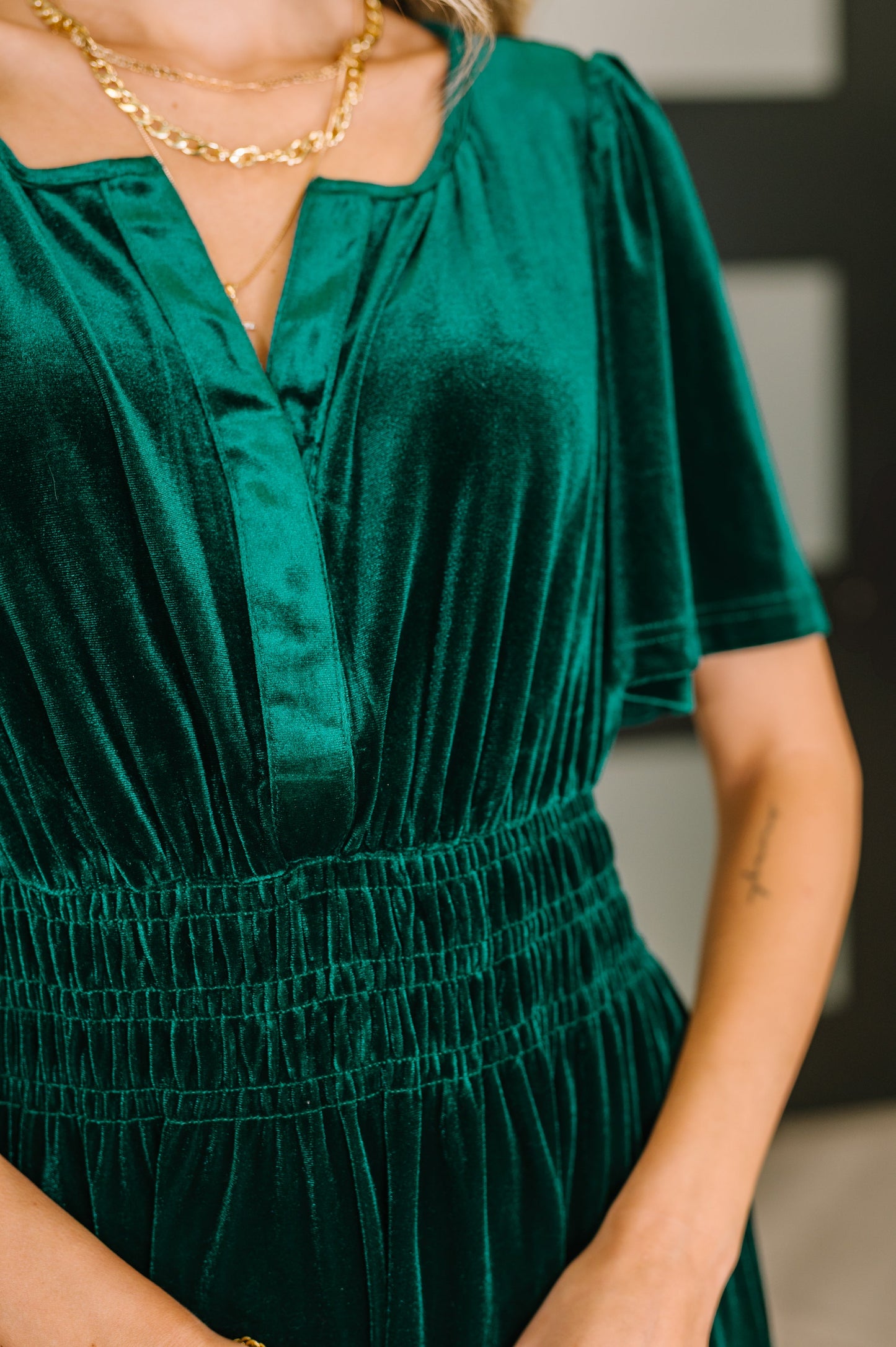 Amara Velvet Tiered Dress