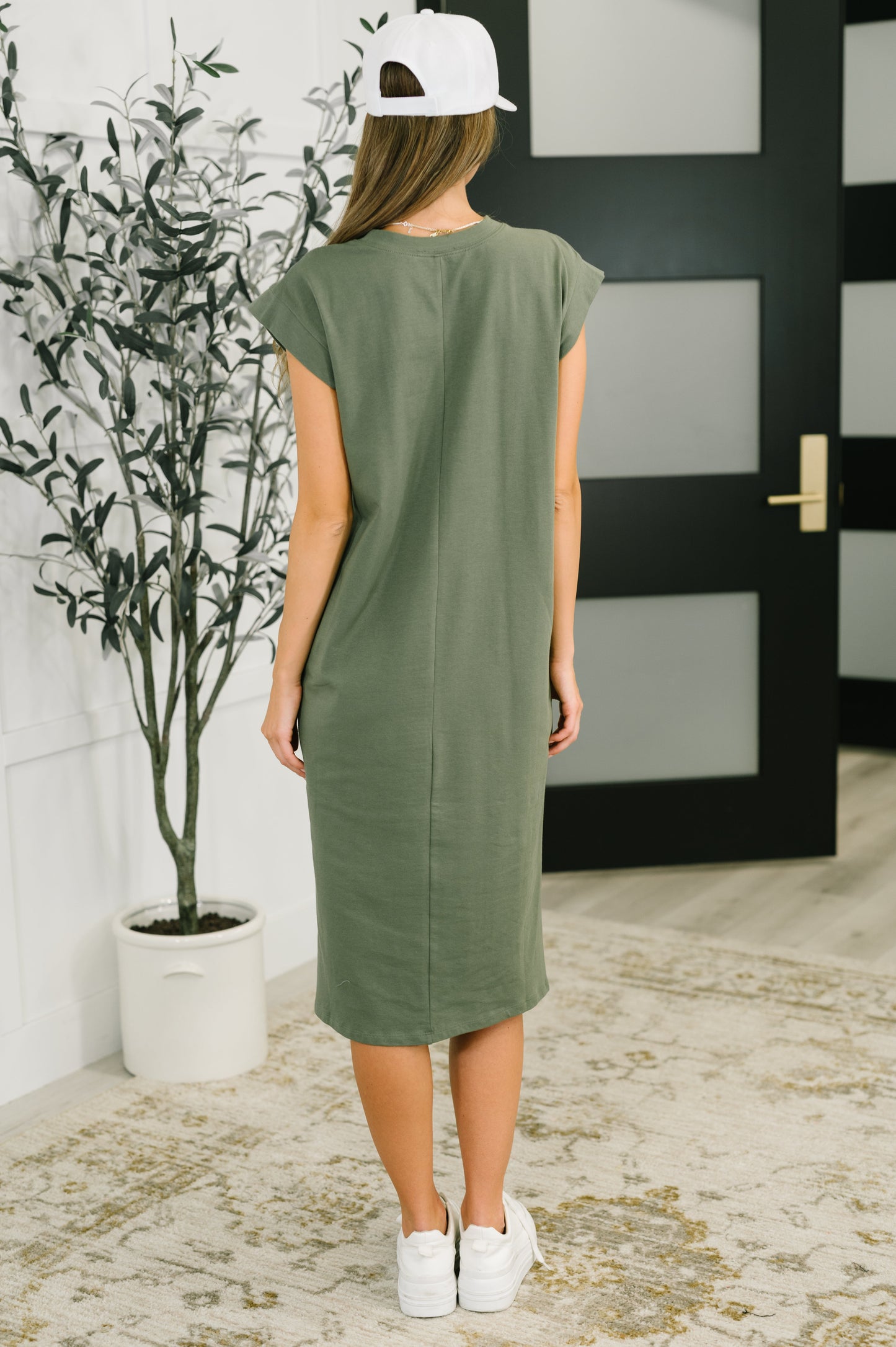 Jamie Casual Dress in Light Olive