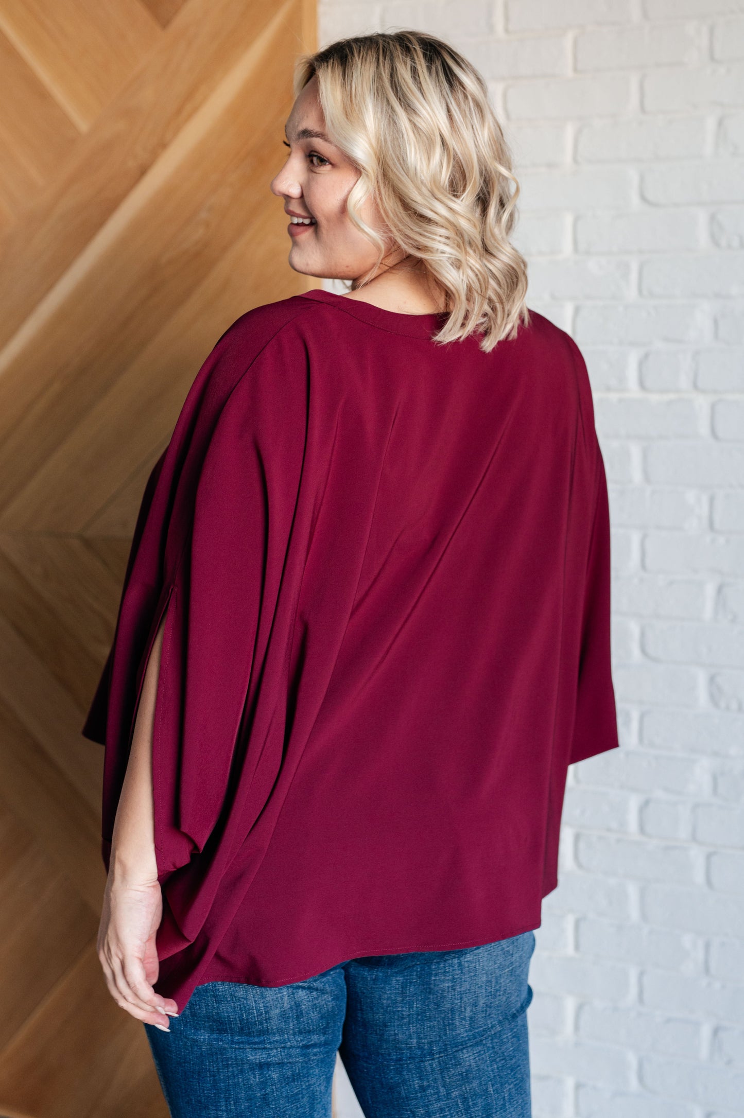 Selene Blouse in Wine