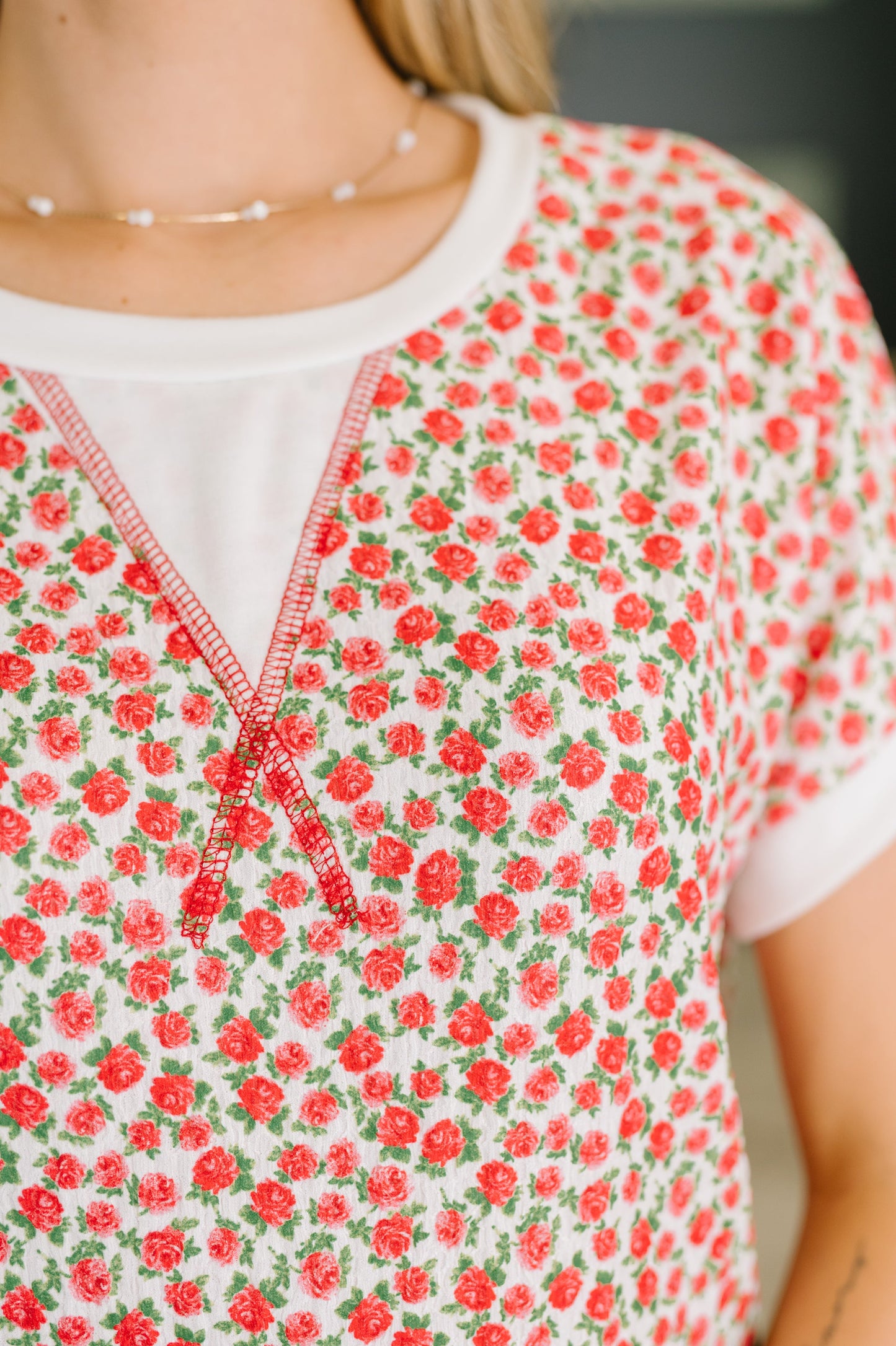 Marlee Relaxed Top in Tomato Red