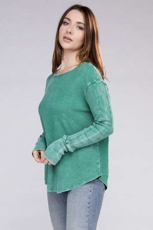 Aubrey Baby Waffle Long Sleeve Top