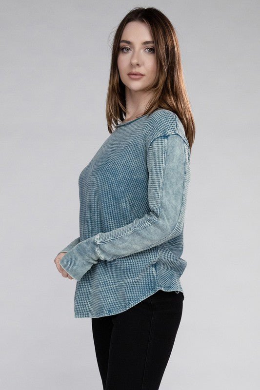 Aubrey Baby Waffle Long Sleeve Top