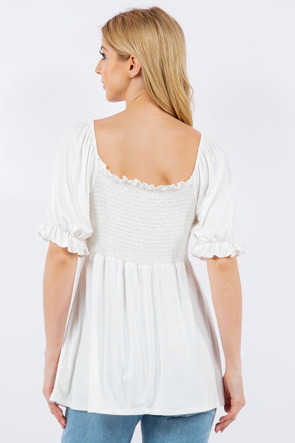 Maddie Ruffle Smocked Blouse