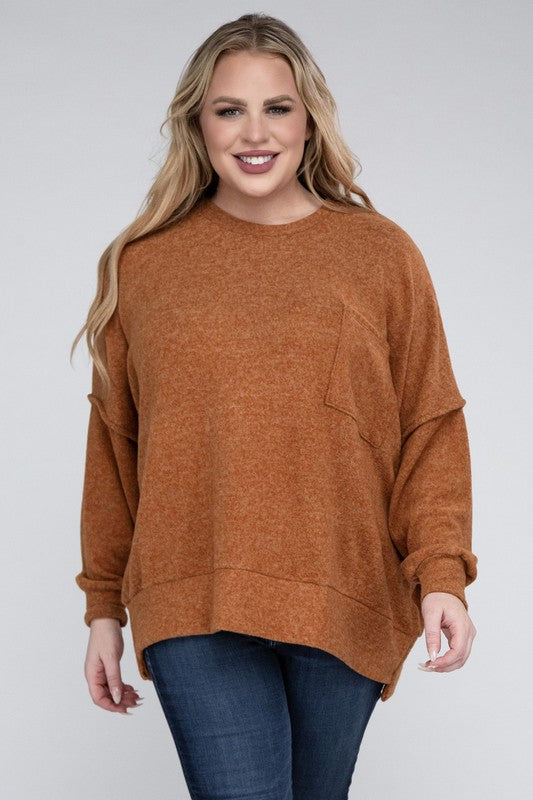 Nalani Brushed Melange Sweater Plus