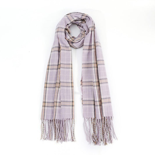 Emory Plaid Fringed Scarf