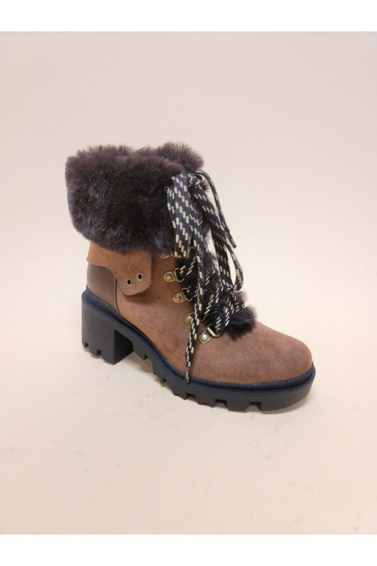 Vianney Fur Combat Booties