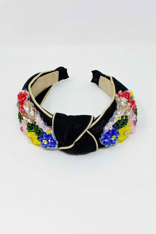 Lenore Flower Bead Headband