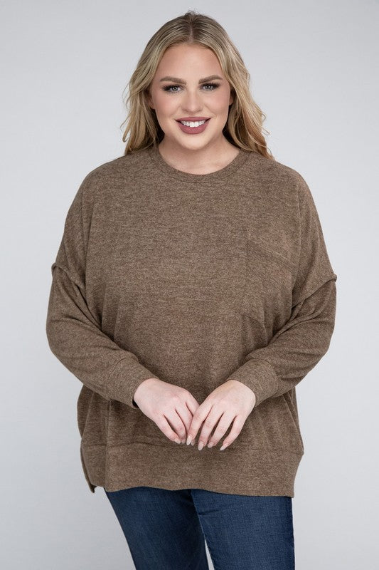 Nalani Brushed Melange Sweater Plus