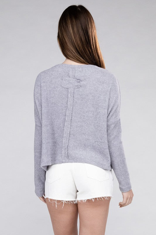 Embry Ribbed Dolman Long Sleeve Sweater