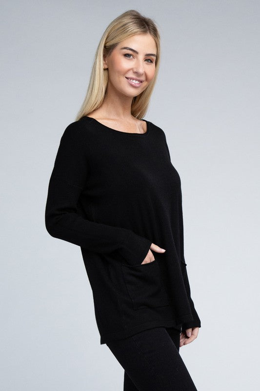 Vienna Viscose Front Pockets Sweater