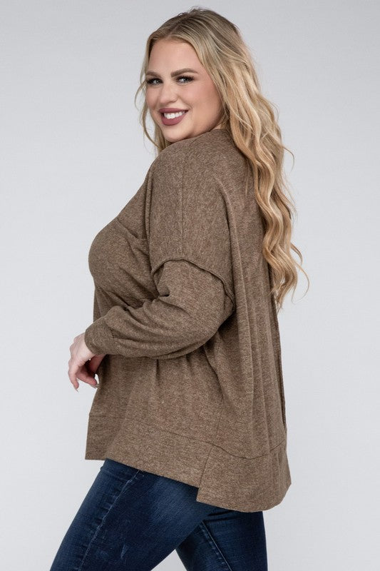 Nalani Brushed Melange Sweater Plus