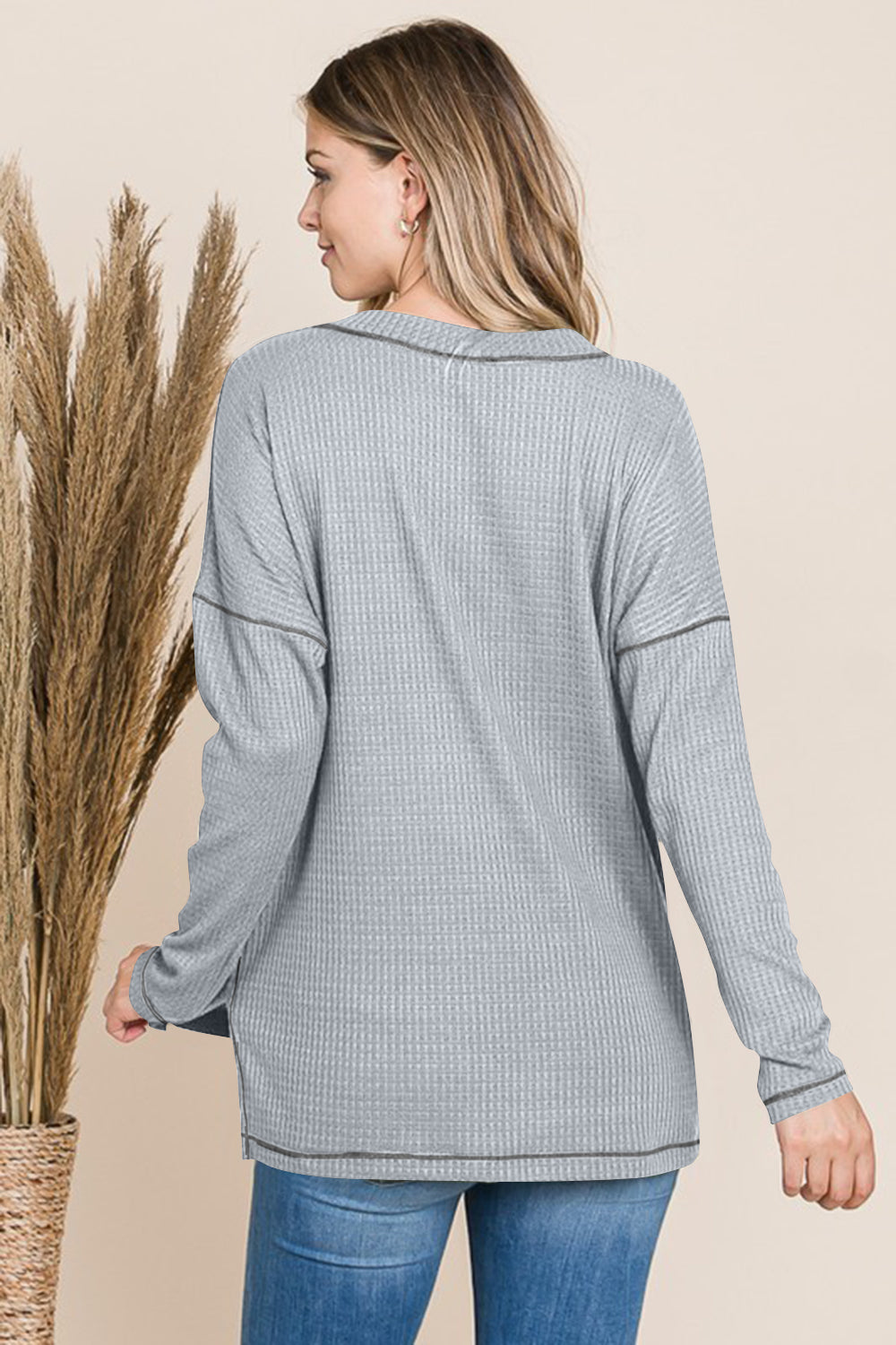 Lou V Neck Long Sleeve Top