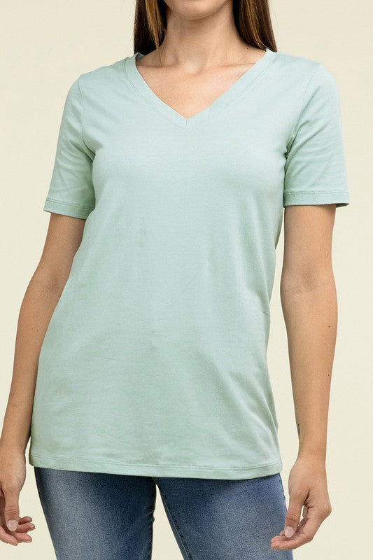 Cotton V-Neck Tee