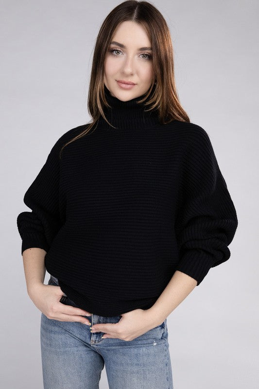 Cristiana Dolman Sleeve Turtleneck Sweater