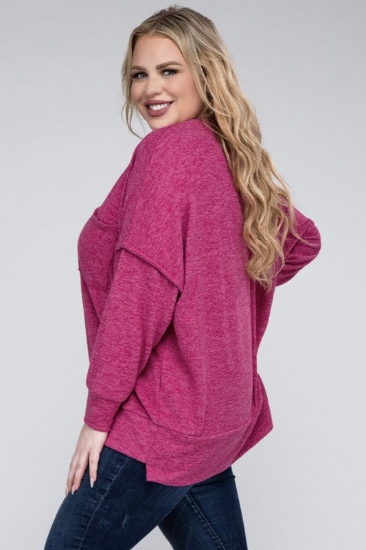 Nalani Brushed Melange Sweater Plus