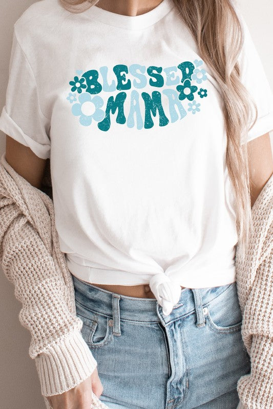 Groovy Blessed Mama Graphic Tee
