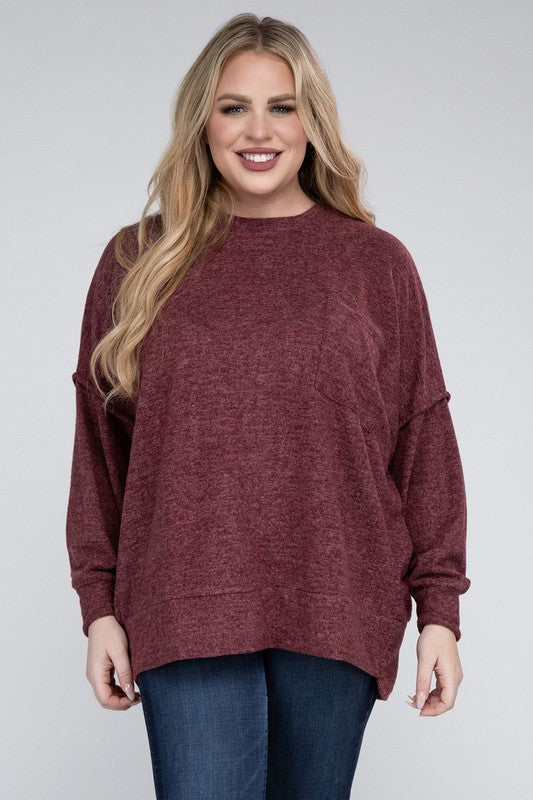 Nalani Brushed Melange Sweater Plus