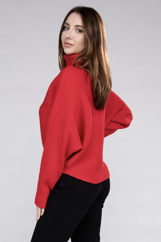 Cristiana Dolman Sleeve Turtleneck Sweater