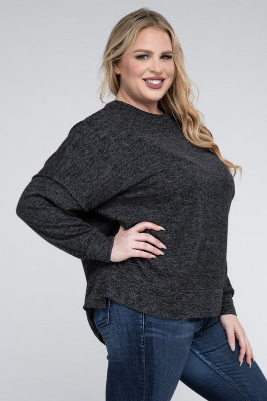 Nalani Brushed Melange Sweater Plus