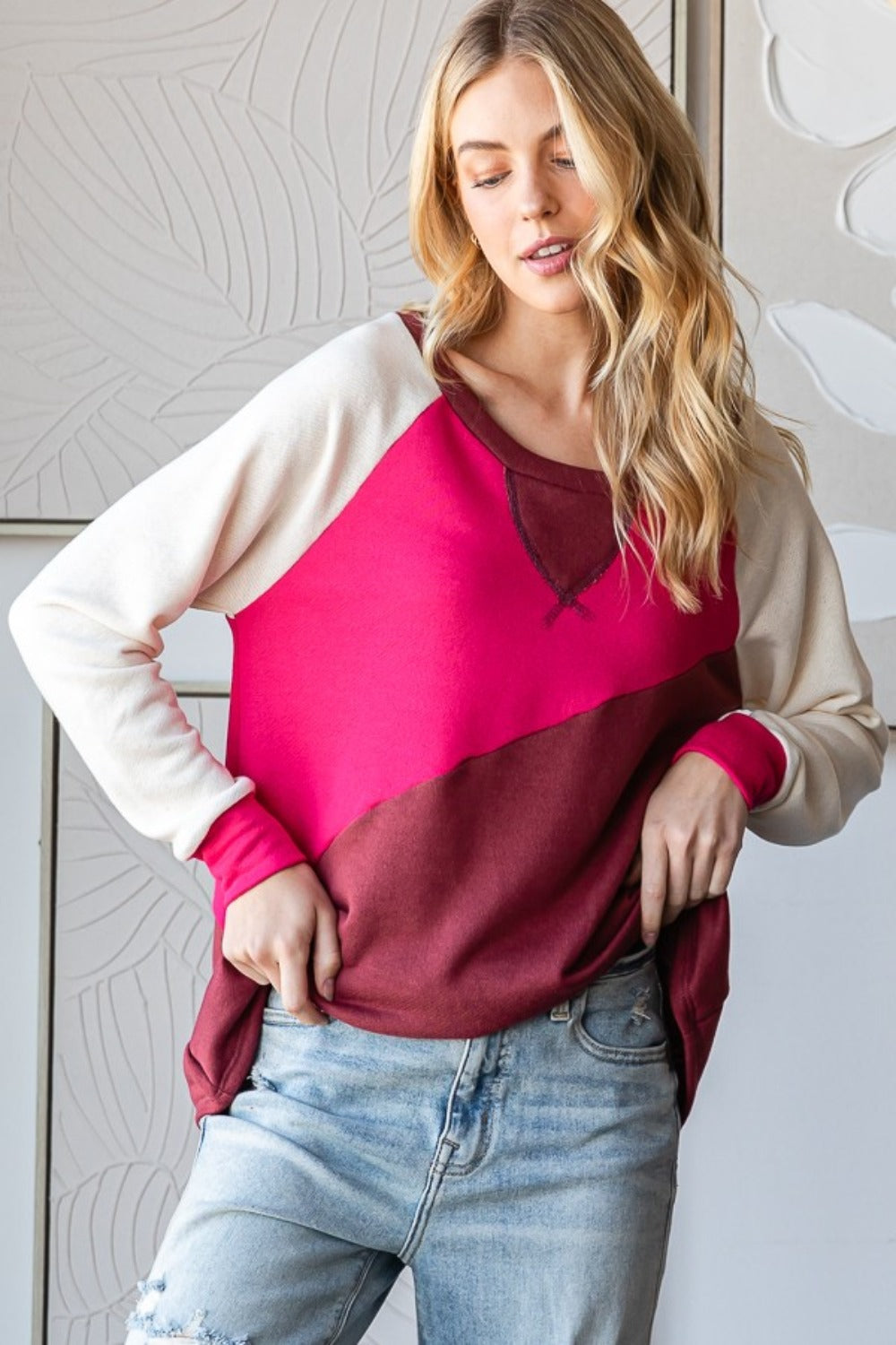 Kami Color Block Long Sleeve Top