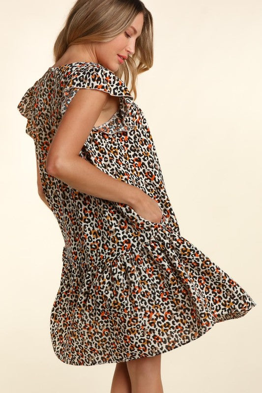 Raya Leopard Dress with Pockets