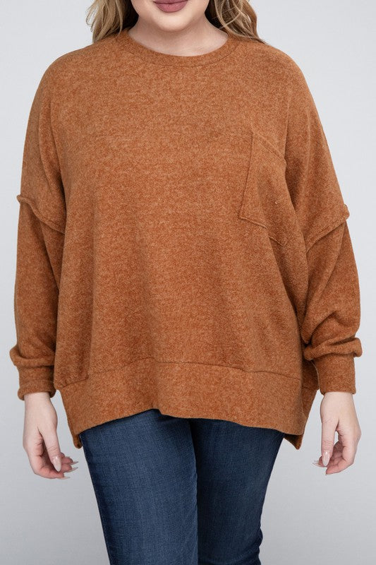 Nalani Brushed Melange Sweater Plus