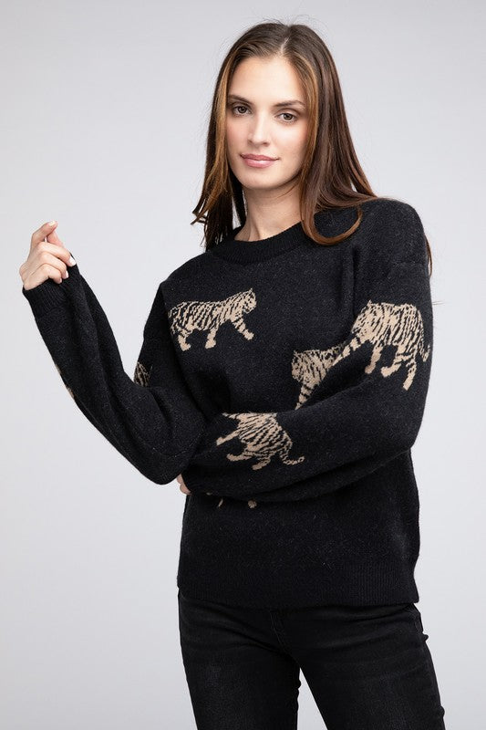 Tiger Tales Patterned Sweater