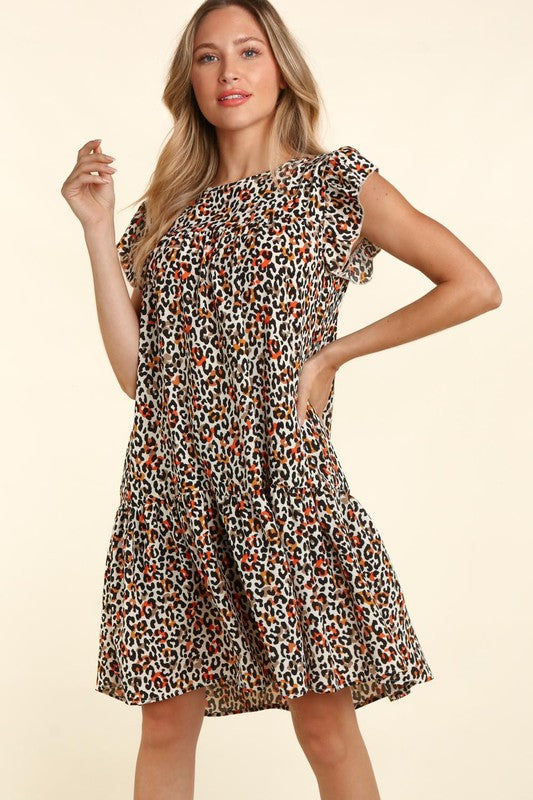 Raya Leopard Dress with Pockets Curvy