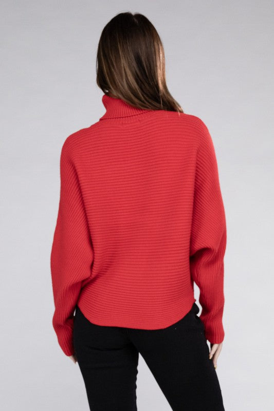 Cristiana Dolman Sleeve Turtleneck Sweater