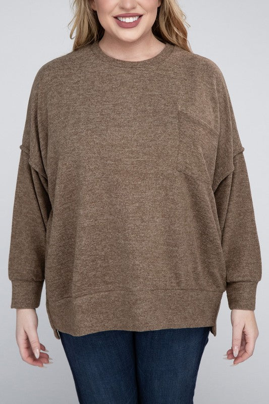 Nalani Brushed Melange Sweater Plus