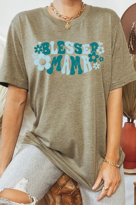 Groovy Blessed Mama Graphic Tee