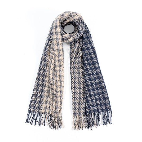 Houndstooth Two Tone Scarf