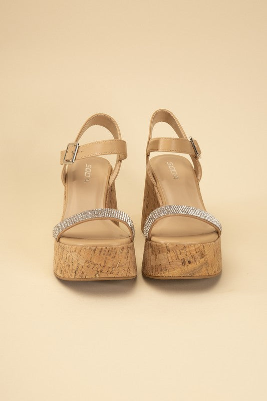 Felice Rhinestone Strap Sandals