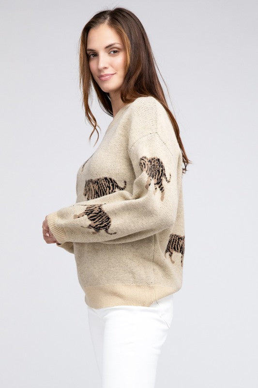 Tiger Tales Patterned Sweater