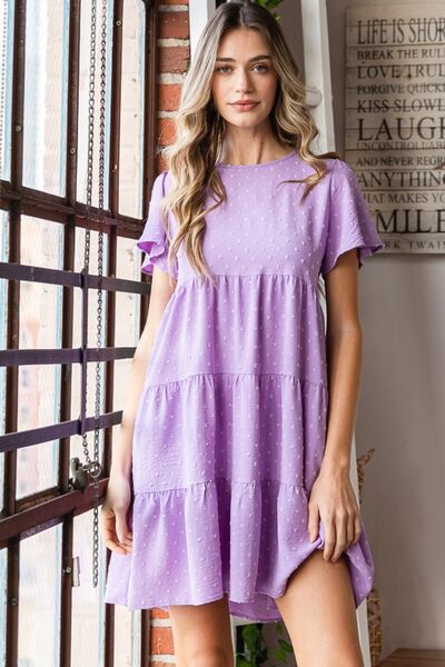 Misty Swiss Dot Tiered Dress