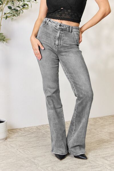 High Waist Slim Flare Jeans - Kancan