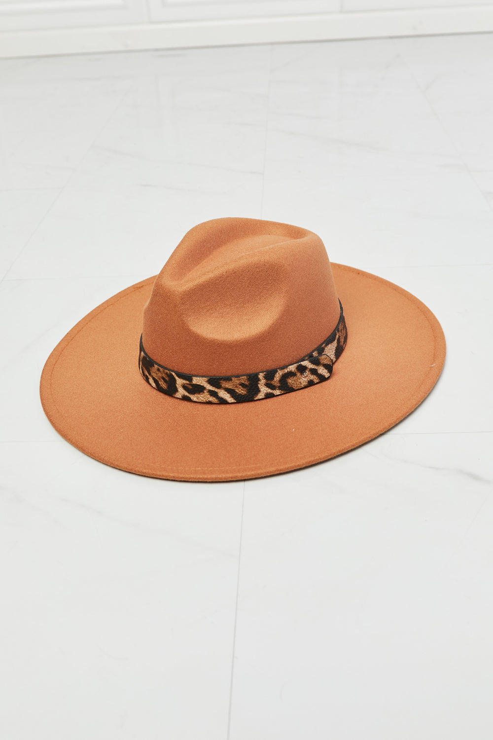 Leopard Detail Fedora Hat