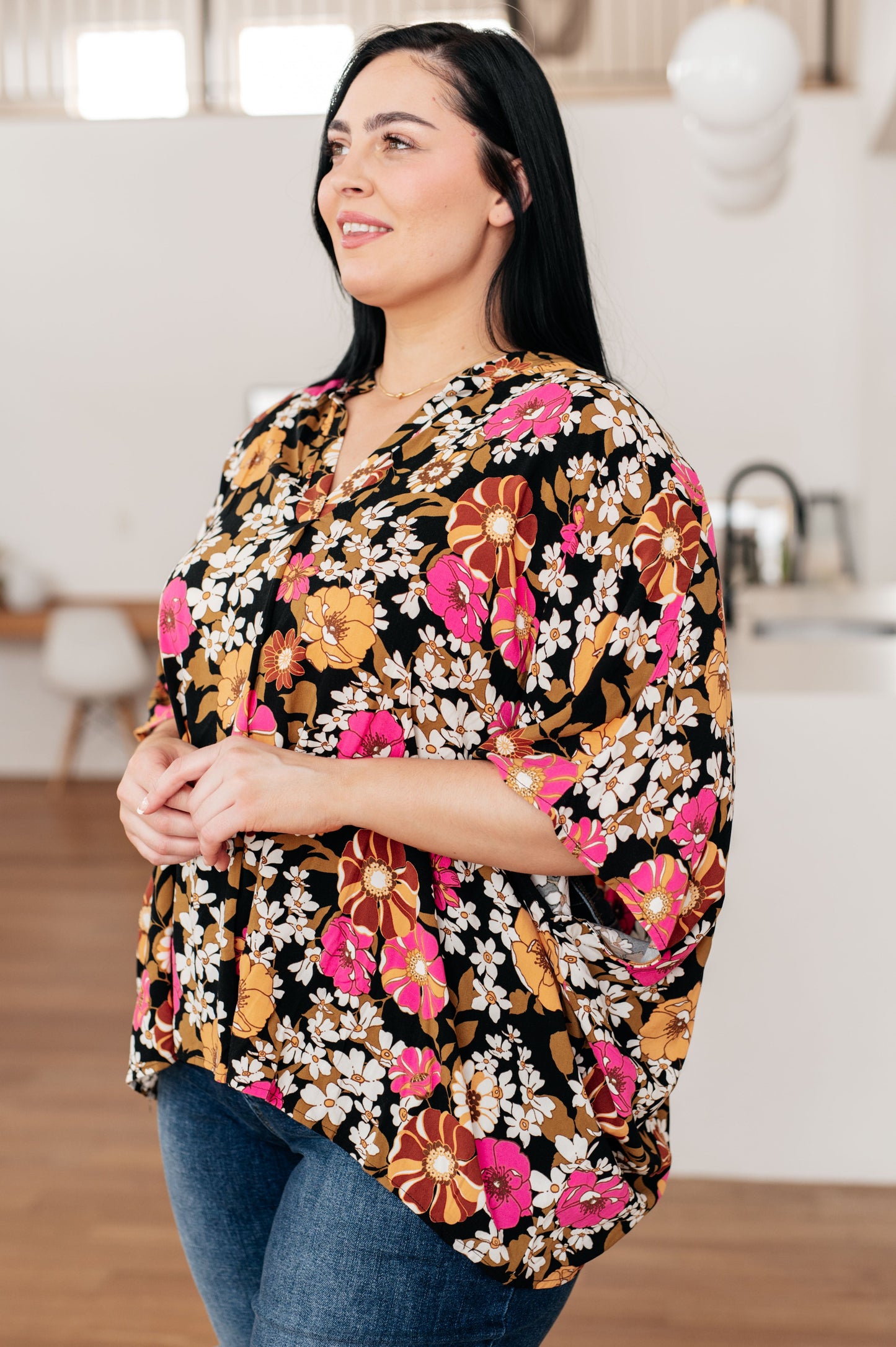 Admina Floral Print Top