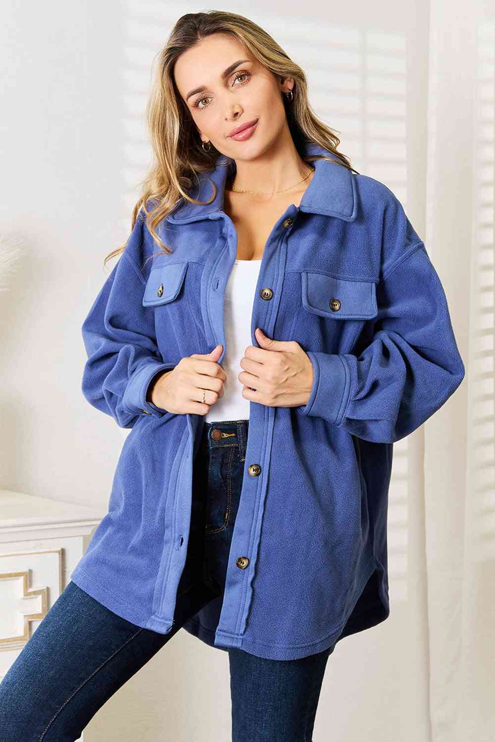 Cozy Gal Button Down Shacket DB