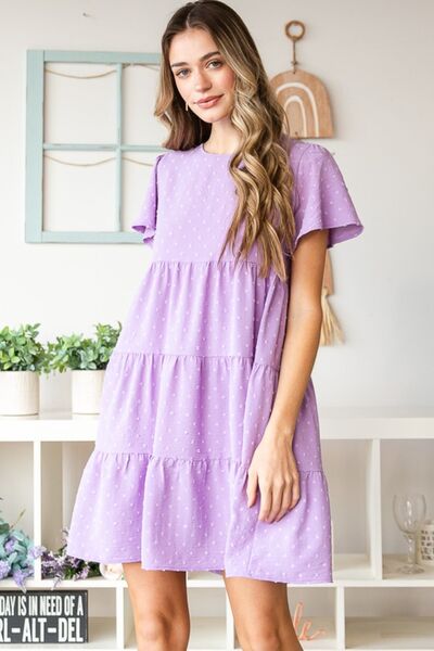 Misty Swiss Dot Tiered Dress